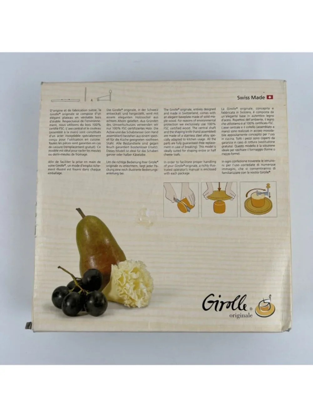 Swiss Girolle Originale Cheese Curler Metafil LaGirolle Switzerland Rosettes
